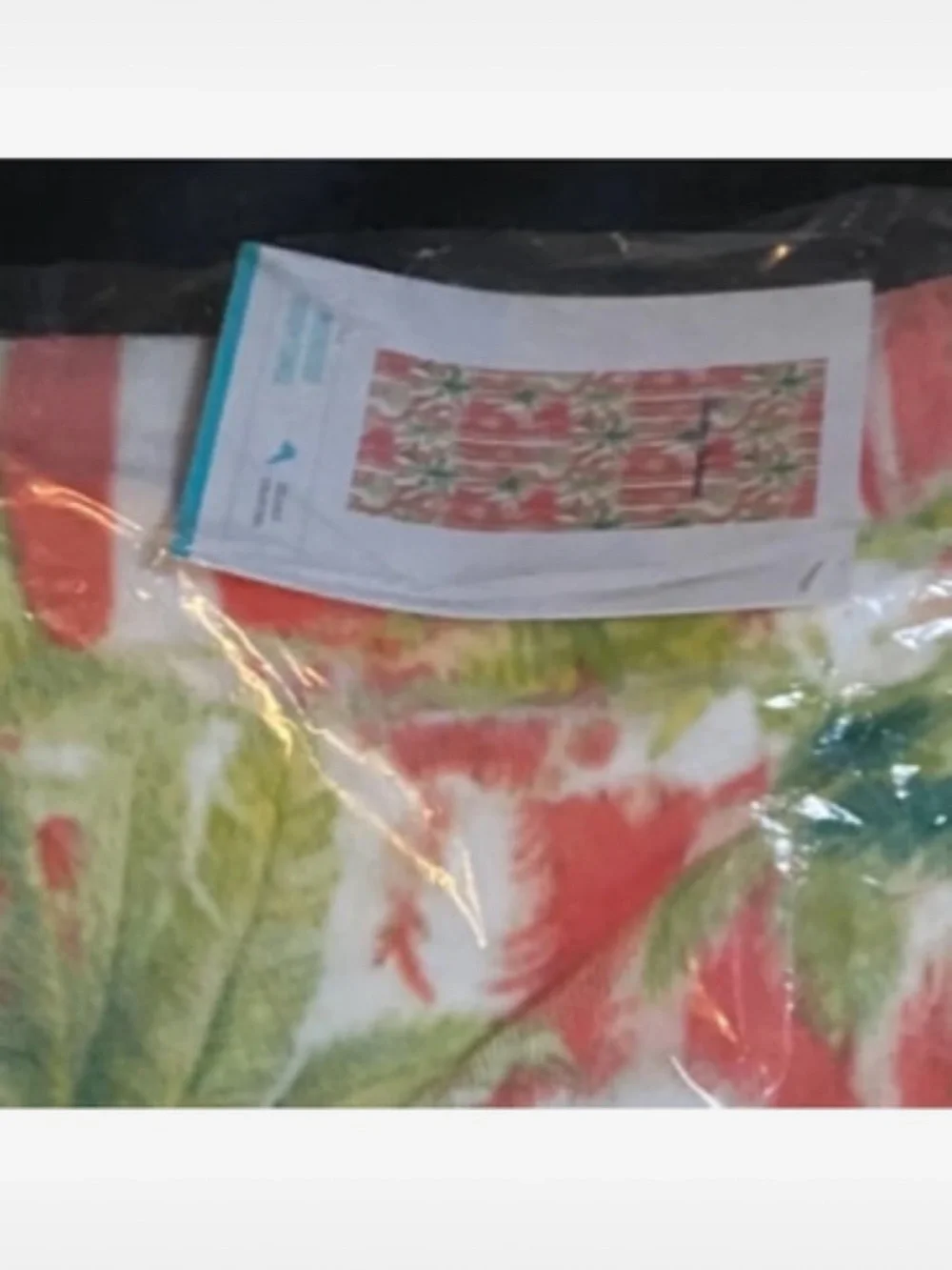 Tommy Bahama Coral and Green Palm Print oversized Beach Towel